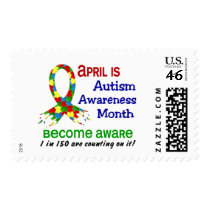 AUTISM AWARENESS MONTH APRIL POSTAGE STAMPS