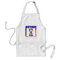 Autism Awareness Month Heart Ribbon Apron