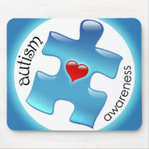 Autism Awareness Mousepad - Blue