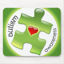 Autism Awareness Mousepad - Green