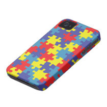Autism Awareness Pattern iPhone 4 Case