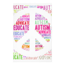 Autism Awareness Peach Products Stationery Paper