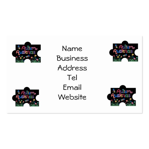 Autism Awareness Pieces Business card (front side)
