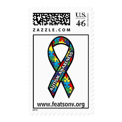 Autism Awareness postage by featsonv