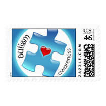 Autism Awareness Postage Stamps - Blue