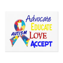 Autism Awareness Post Cards