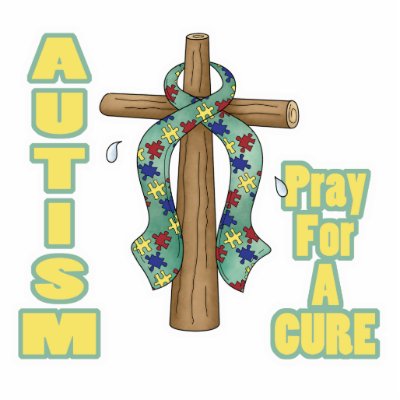 Autism Awareness-Pray for a Cure Photo Cutouts by doonidesigns