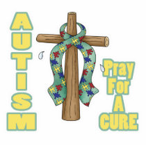 Autism Awareness-Pray for a Cure Photo Cutouts