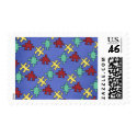 Autism Awareness Puzzle Background postage by doonidesigns Autism Awareness Puzzle Background postage