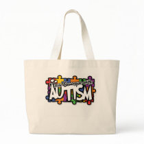 Autism Awareness Puzzle Canvas Bags
