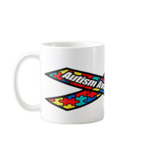 Autism Awareness Puzzle Piece Ribbon Mug