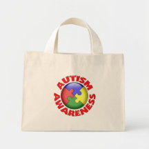 Autism Awareness Puzzle Pinwheel Bag