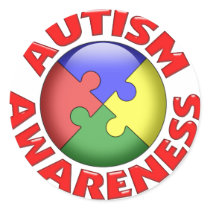 Autism Awareness Puzzle Pinwheel stickers