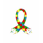 AUTISM AWARENESS PUZZLE RIBBON T-SHIRTS