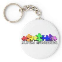 Autism Awareness Puzzle Strip Keychain