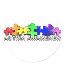 Autism Awareness Puzzle Strip Stickers