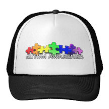Autism Awareness Puzzle Strip Trucker Hat