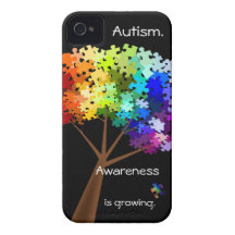 Autism Awareness Puzzle Tree iPhone 4 Case