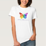 Autism Awareness Rainbow Puzzle Butterfly Tee Shirt