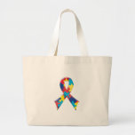 Autism Awareness Ribbon A4 Canvas Bag