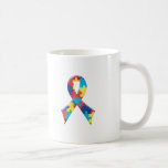 Autism Awareness Ribbon A4 Coffee Mugs