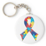 Autism Awareness Ribbon A4 Key Chains