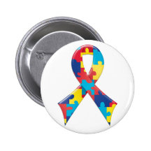 Autism Awareness Ribbon A4 Pin