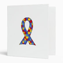Autism Awareness Ribbon Binder