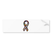 Autism Awareness Ribbon bumper stickers by PreciousDesigns Autism Awareness Ribbon bumper stickers