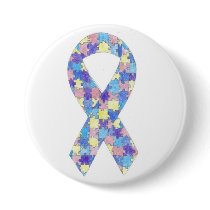 Autism Awareness Ribbon Button