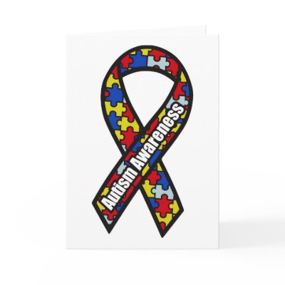 Autism Awareness Ribbon Cards by PreciousDesigns