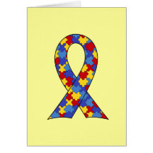 Autism Awareness  Ribbon Card