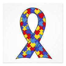 Autism Awareness  Ribbon Personalized Announcements