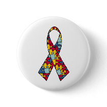 Autism Awareness Ribbon Merchandise Pin