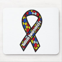Autism Awareness Ribbon Mouse Mat
