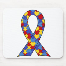 Autism Awareness  Ribbon Mousepads
