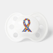 Autism Awareness  Ribbon Pacifiers