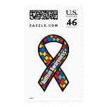 Autism Awareness Ribbon Postage Stamp