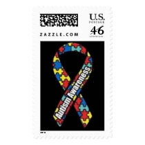 Autism Awareness Ribbon postage