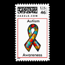 Autism Awareness Ribbon postage