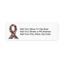 Autism Awareness  Ribbon Return Address Labels
