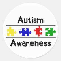Autism Awareness Round Sticker