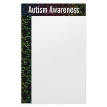 autism awareness stationery,template