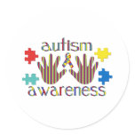 Autism Awareness Round Stickers