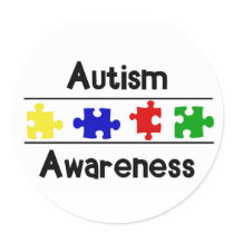 Autism Awareness Round Sticker
