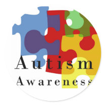 Autism Awareness Round Sticker