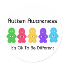 Autism Awareness Round Stickers