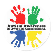 Autism Awareness Round Stickers