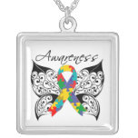 Autism Awareness Tattoo Butterfly necklaces