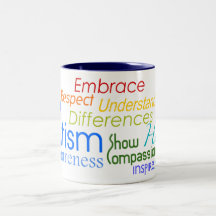 Autism Awareness Word Art Mug